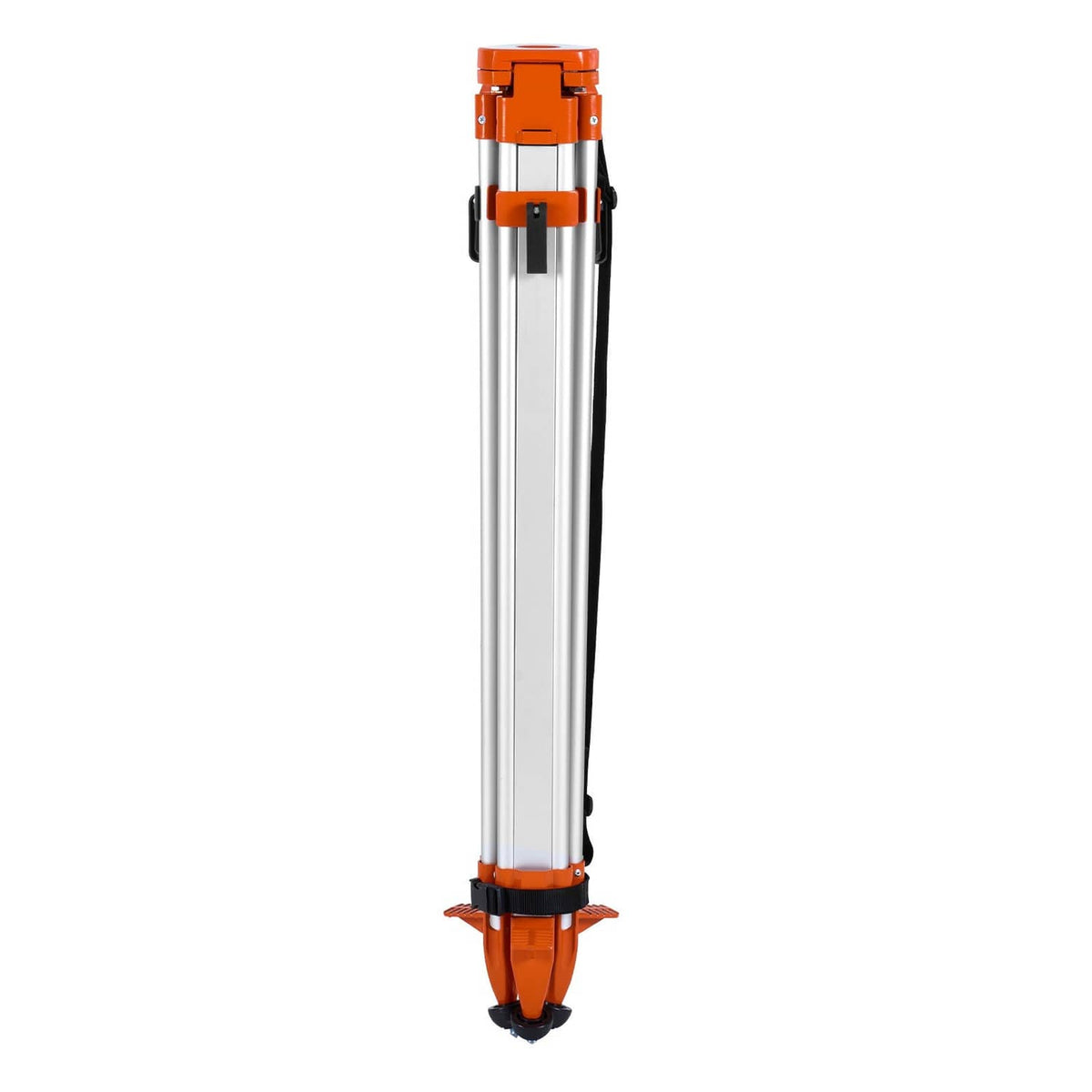 Laser level tripod stand leg with orange top mount and rubber feet