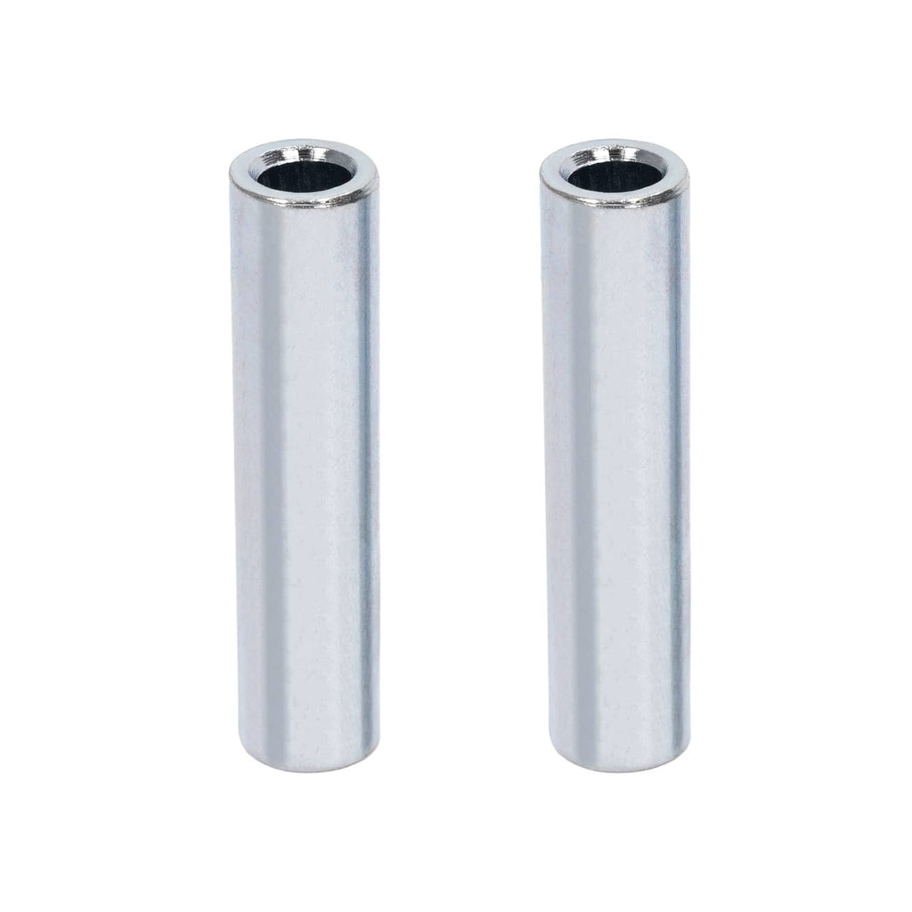 Metal bushing sleeves/pins, silver finish with hollow center