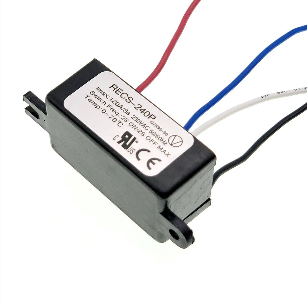 Electronic centrifugal switch oil pump motor, black module with wire pigtails