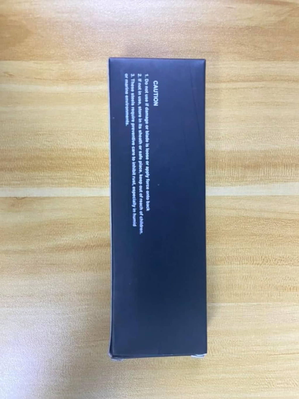Blue retail box package for neck knife