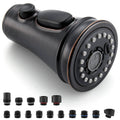 Kitchen faucet spray head replacement in oil rubbed bronze with multiple nozzle holes