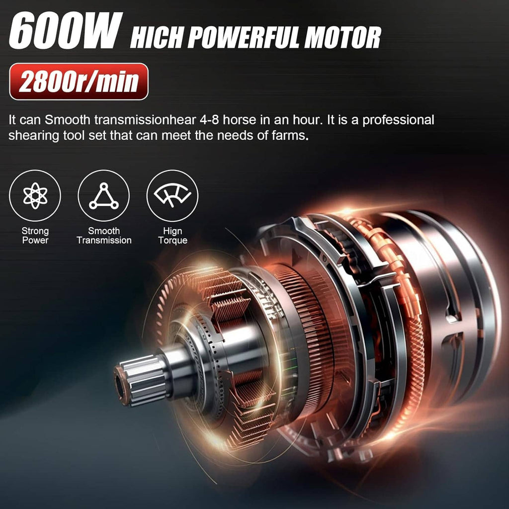 600W electric horse clipper motor with 2800r/min speed and high-torque design