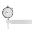 Dial test indicator with metal base, round gauge face and spring plunger probe