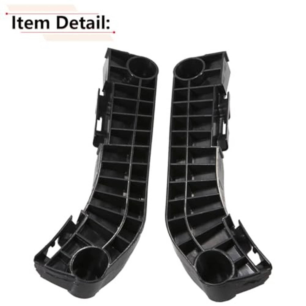 Black front bumper bracket pair with curved channels and round mounting posts