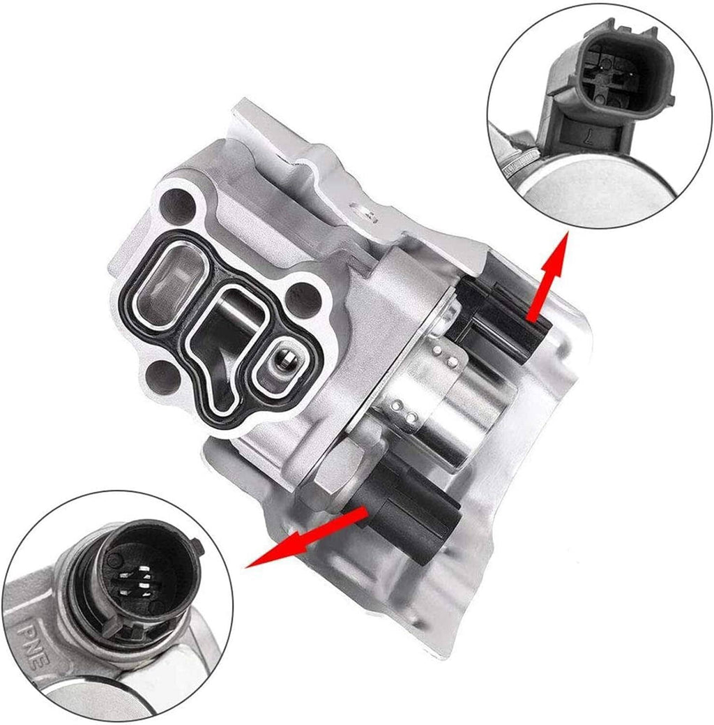 Solenoid spool valve with gasket, metal housing and black electrical connector ends