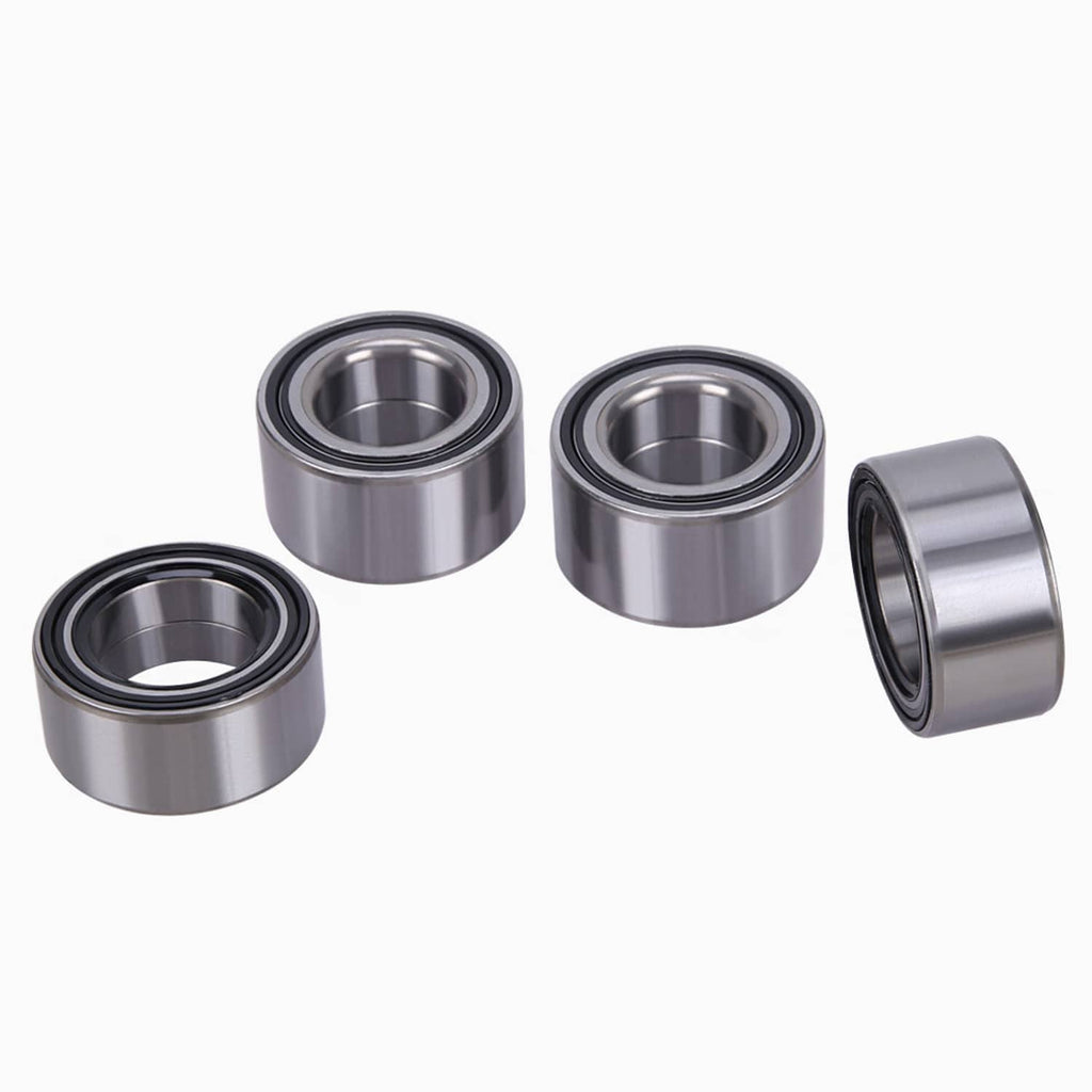 Set of four metal wheel bearings, cylindrical roller bearings with inner race