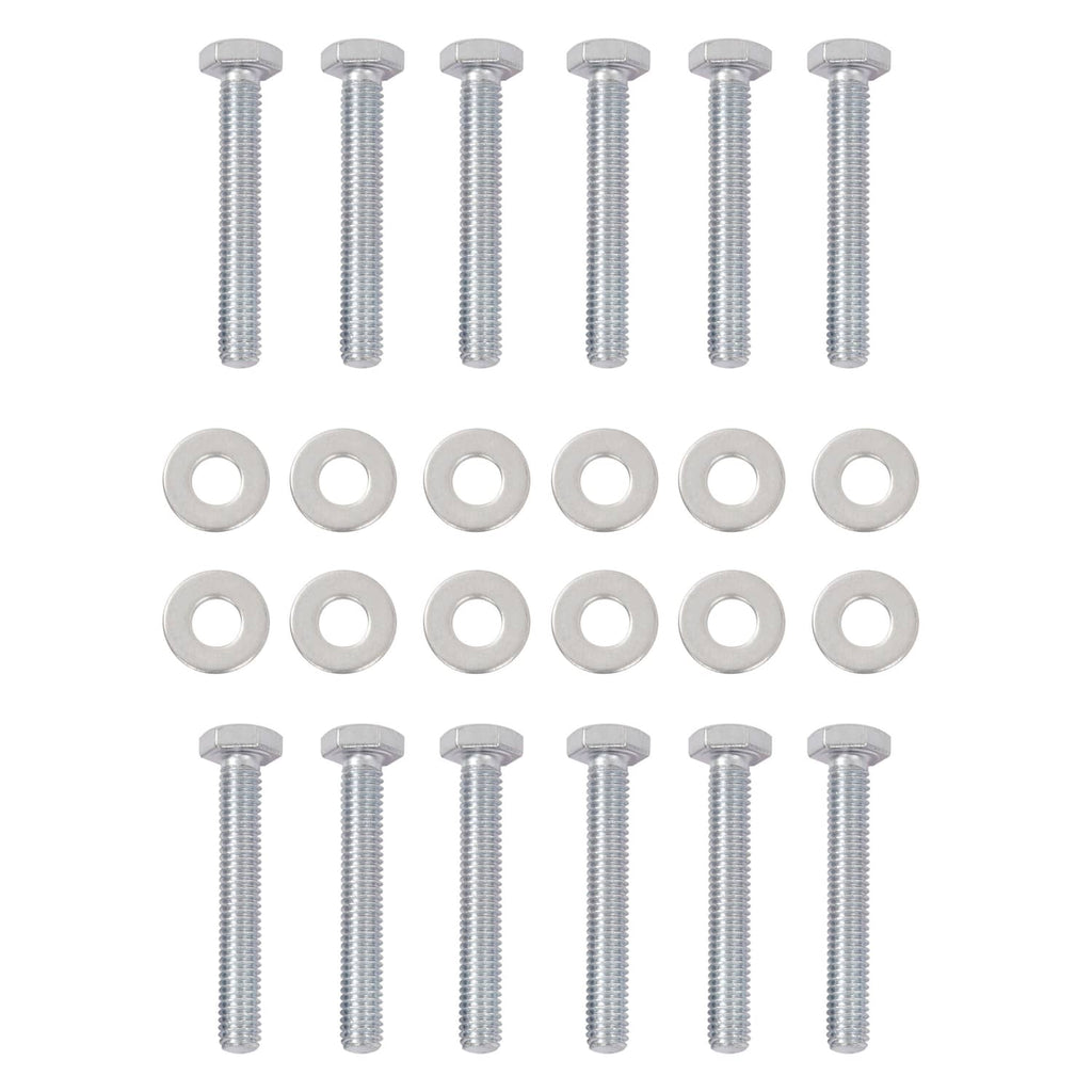 Seat hardware kit: silver bolts, washers, and nuts for mounting