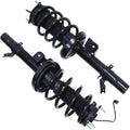 Front shock absorber pair with black coil springs, LH and RH strut assemblies