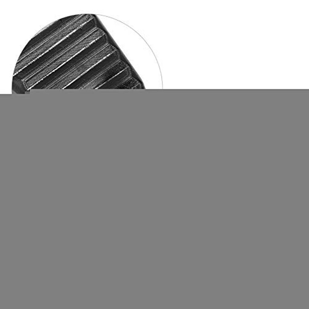 Close-up of a black textured ridged end on a tire changer lever protector sleeve
