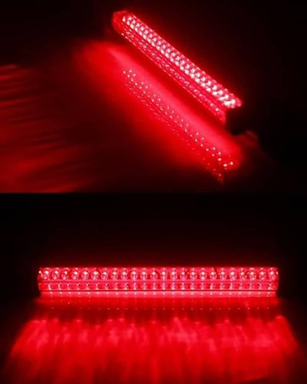 Red illuminated LED third brake light strip bar with bright dot LEDs