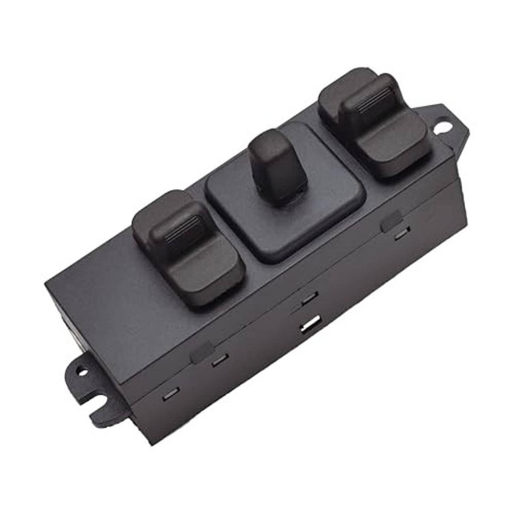 Power seat switch angled view with four black rocker controls and metal tabs