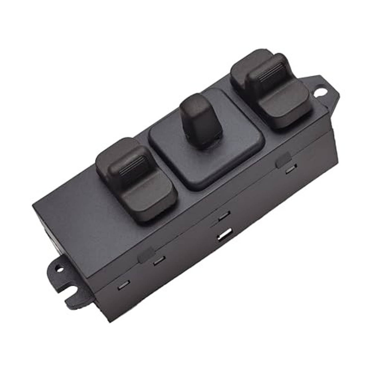Power seat switch angled view with four black rocker controls and metal tabs