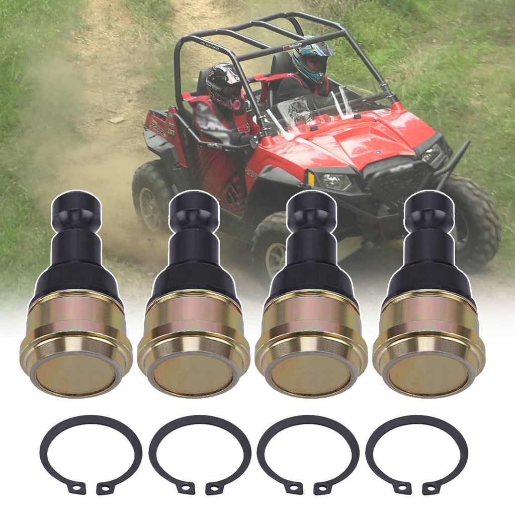 4-pack ball joints shown with black shafts, gold bands, and round sealing rings