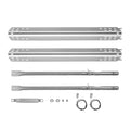 Stainless steel 2-burner grill burner tubes and crossover tube replacement kit