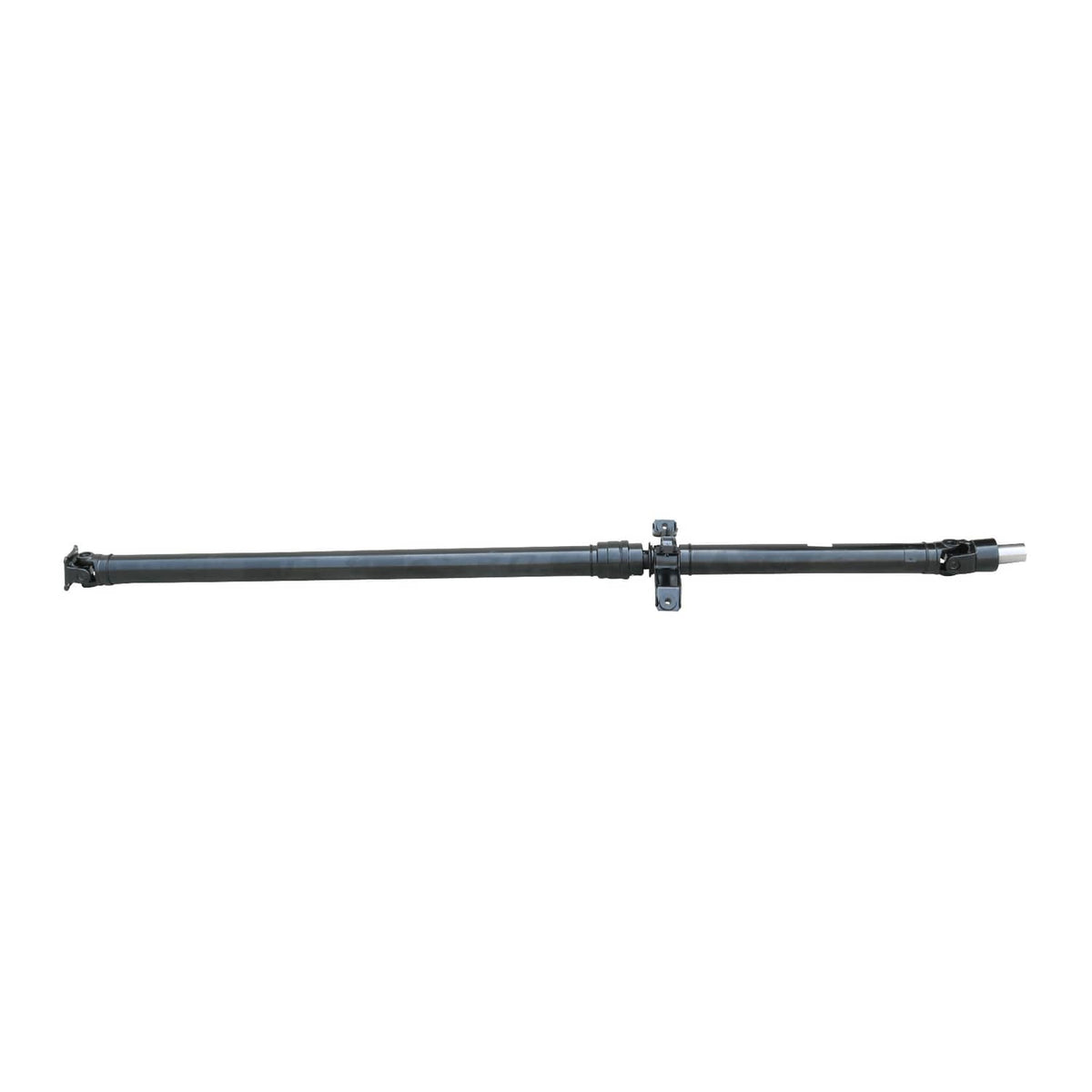 Rear drive shaft with yokes at both ends and blue-coated center tube