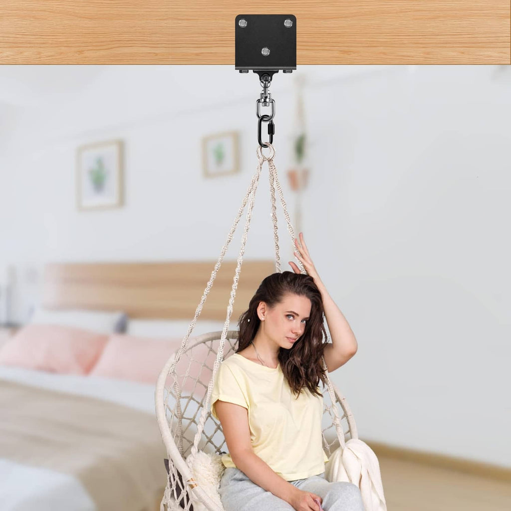Ceiling hanging chain kit with steel swivel hook for bags or hammocks