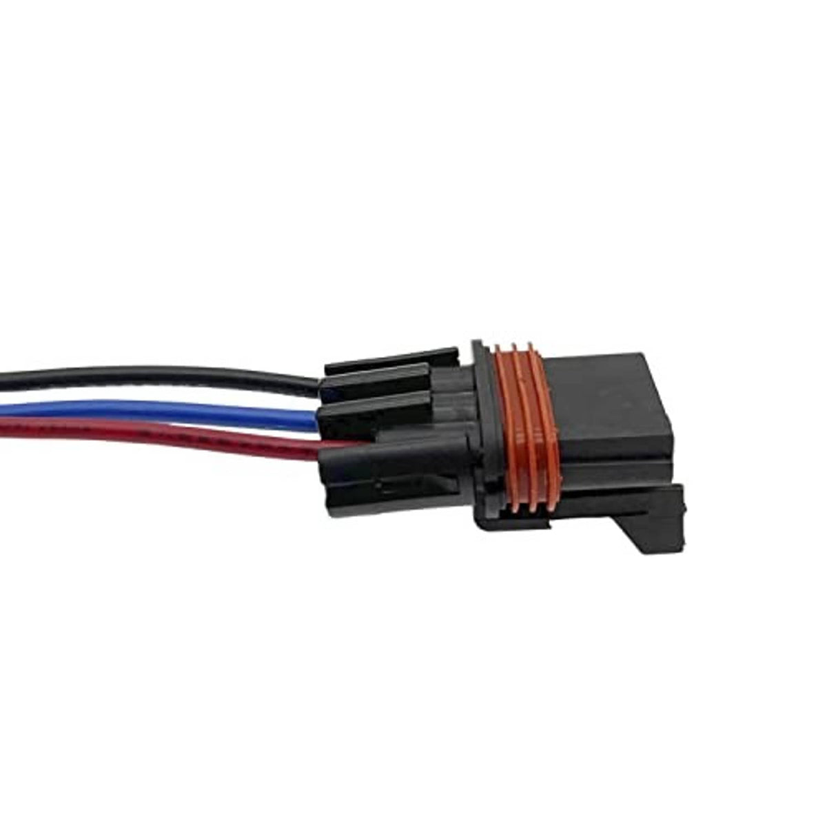 Pulse power plug pigtail connector with three-wire harness and orange insert