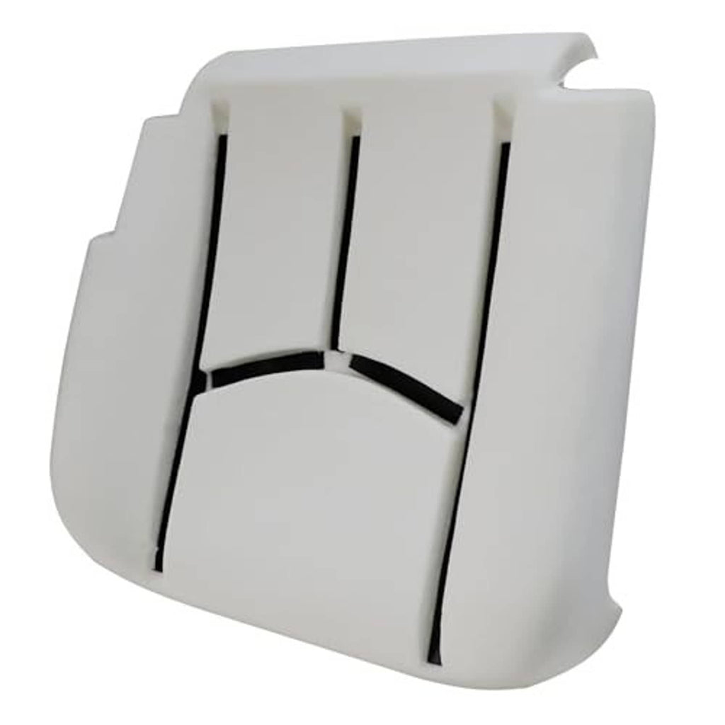 Driver side bottom seat foam cushion replacement pad, light gray with black accent slots