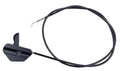 Throttle control cable with black throttle clamp and long black cable loop