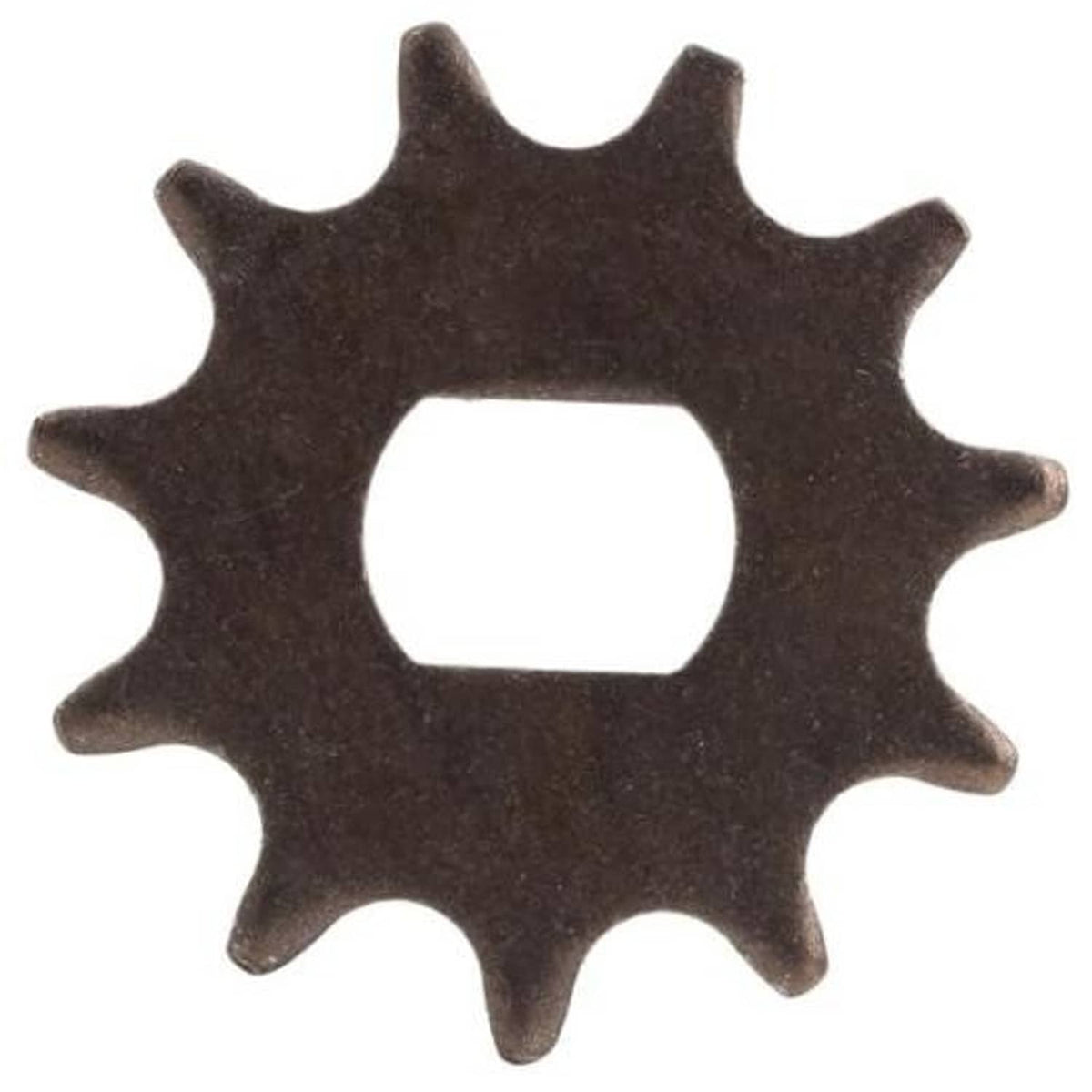 Steel sprocket with 11 teeth and central square mounting hole