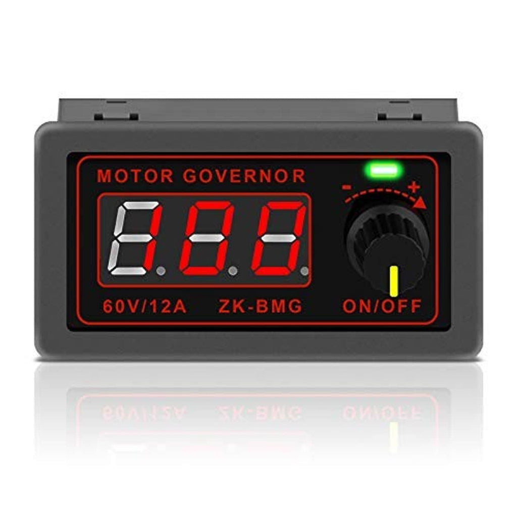 Black motor speed controller front panel with 0.0.0 LED display and ON/OFF dial