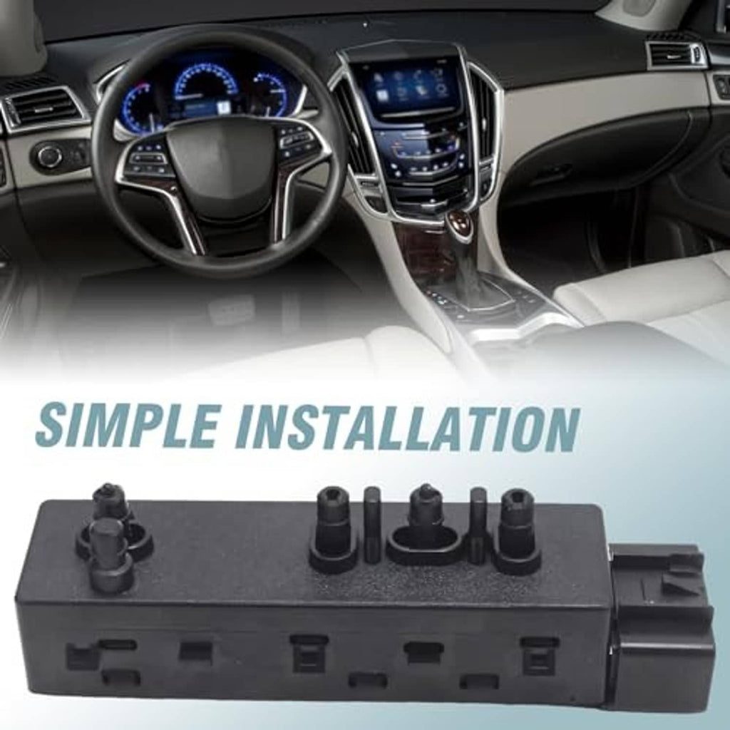 Power seat switch control module with knob caps and side connector housing for easy install