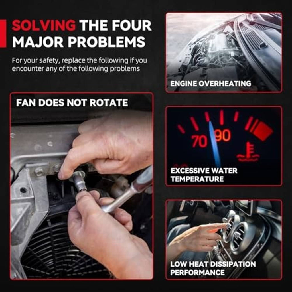 Radiator cooling fan control module showing installation use and engine issues