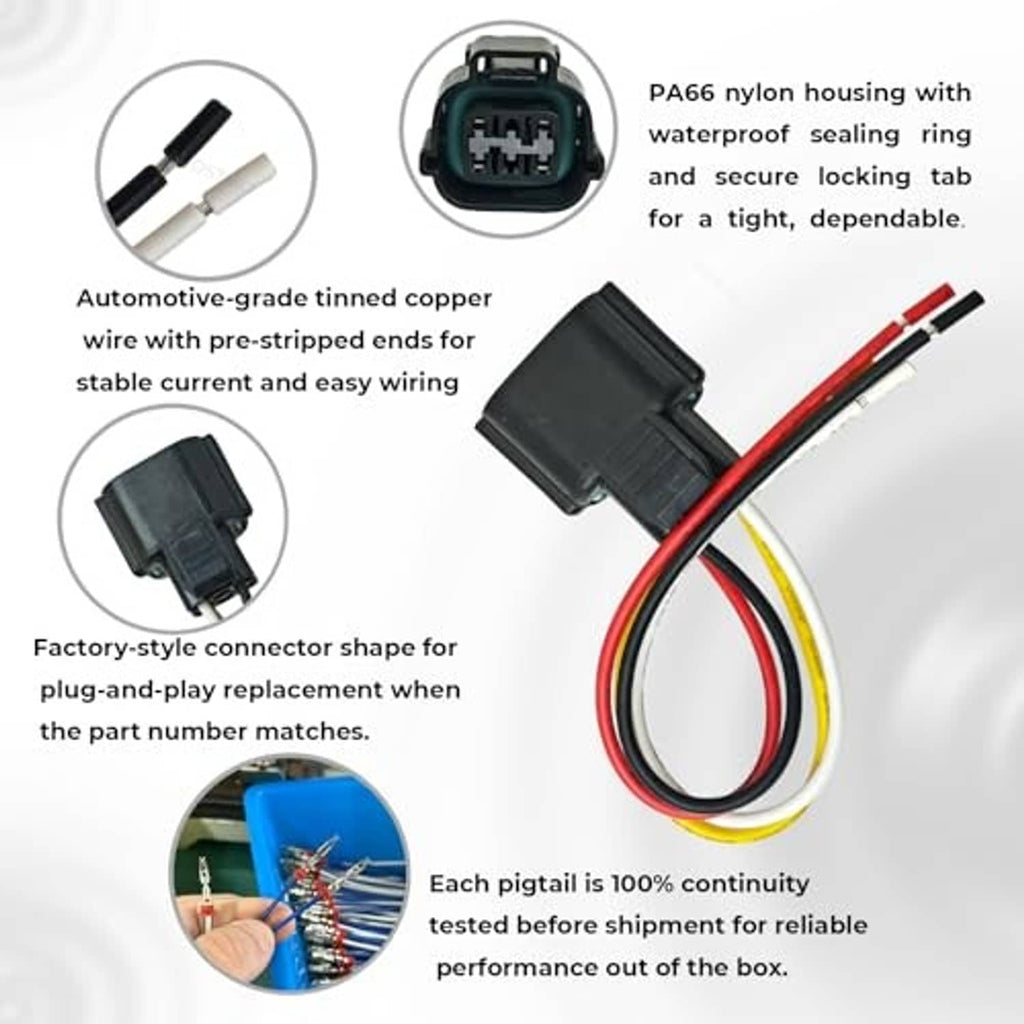 Idle Air Control pigtail harness with sealed multi-pin connector and color-coded wires