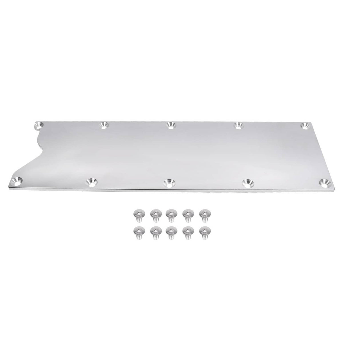 Knock sensor delete cover plate with mounting holes and included screws