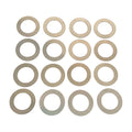 Stainless steel round alignment shim washers, 16-piece kit