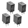 Set of four 4-pin car air conditioning relays with gray cube housings and metal pins