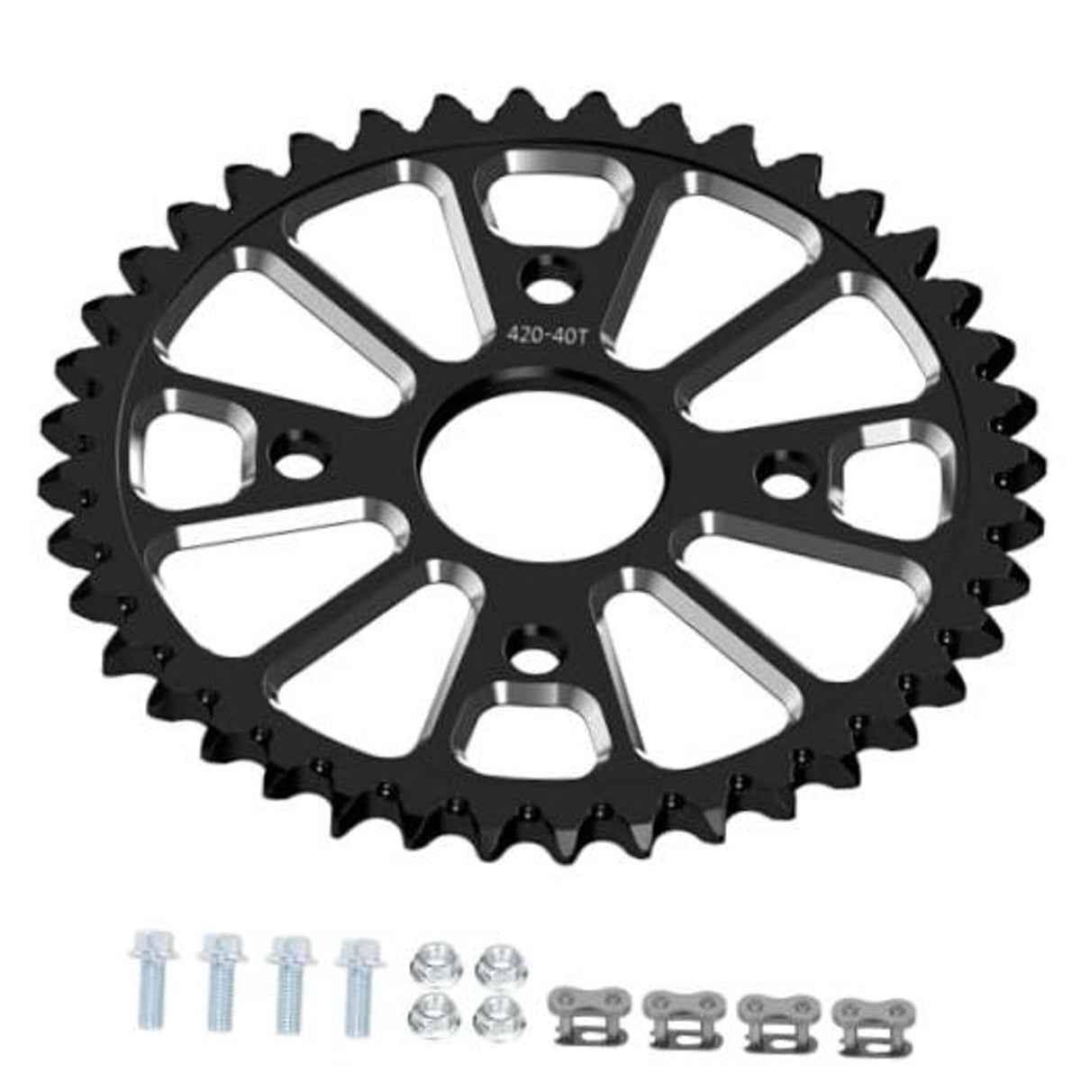 Black 420 40T chain sprocket wheel with 40mm bore