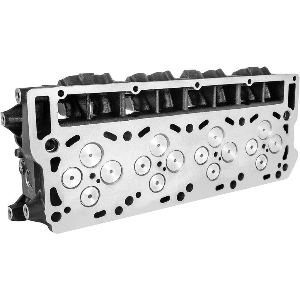 Cylinder head casting with machined combustion chamber domes and internal passage channels