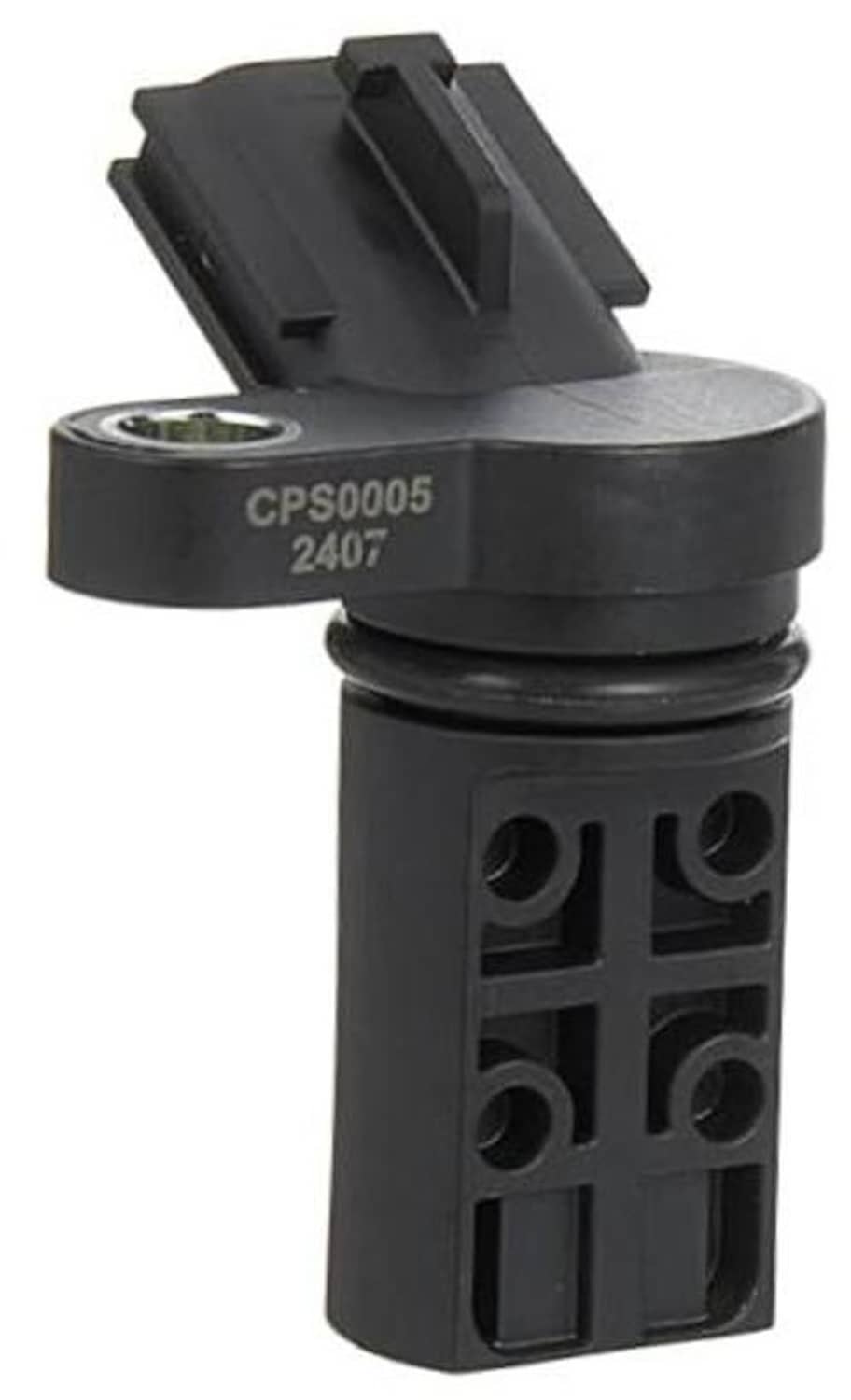 Camshaft position sensor with black plastic body and electrical connector, CPS0005 2407