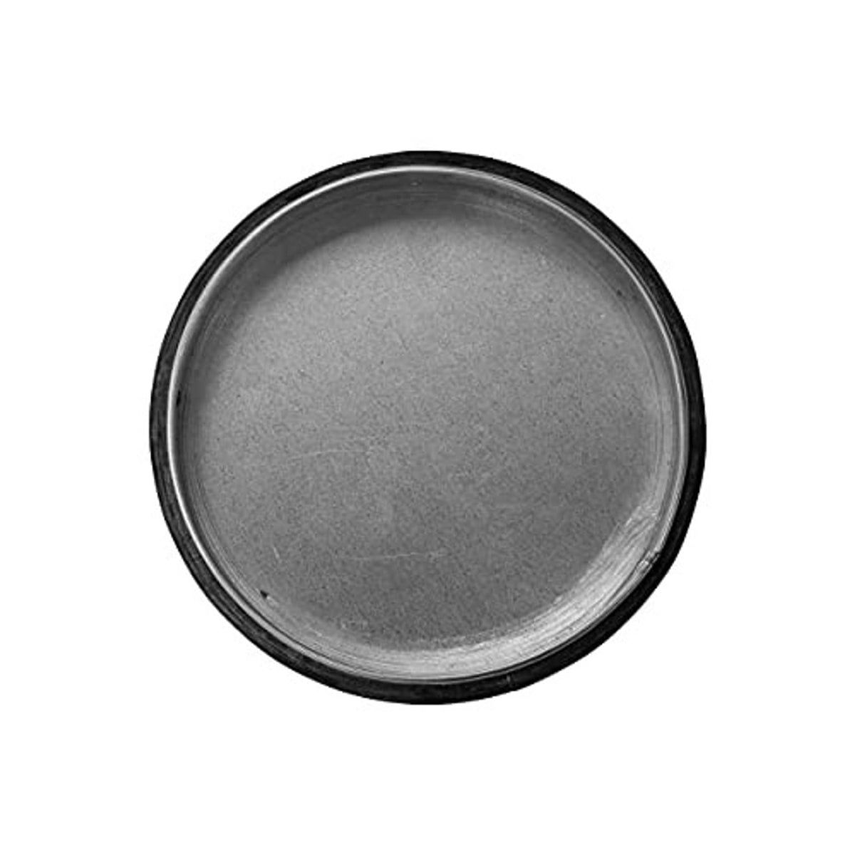 Round galvanized steel tee cap end plug with black outer rim and gasket seal