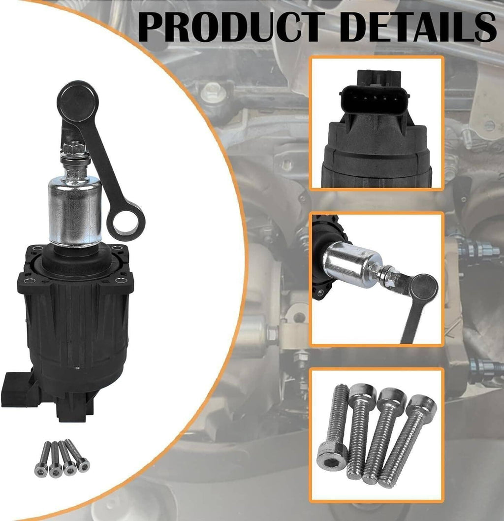 Turbo wastegate valve actuator solenoid kit with metal lever, screws, and connector