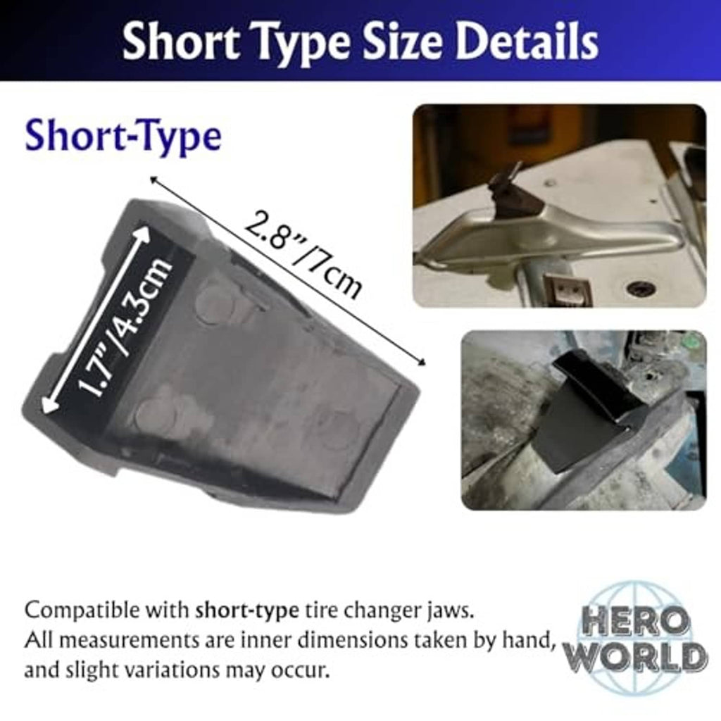 Black short-type tire changer jaw protector cover, molded rim guard piece