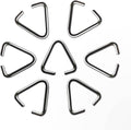 Dark silver triangle open jump rings, set of multiple metal pinch clips