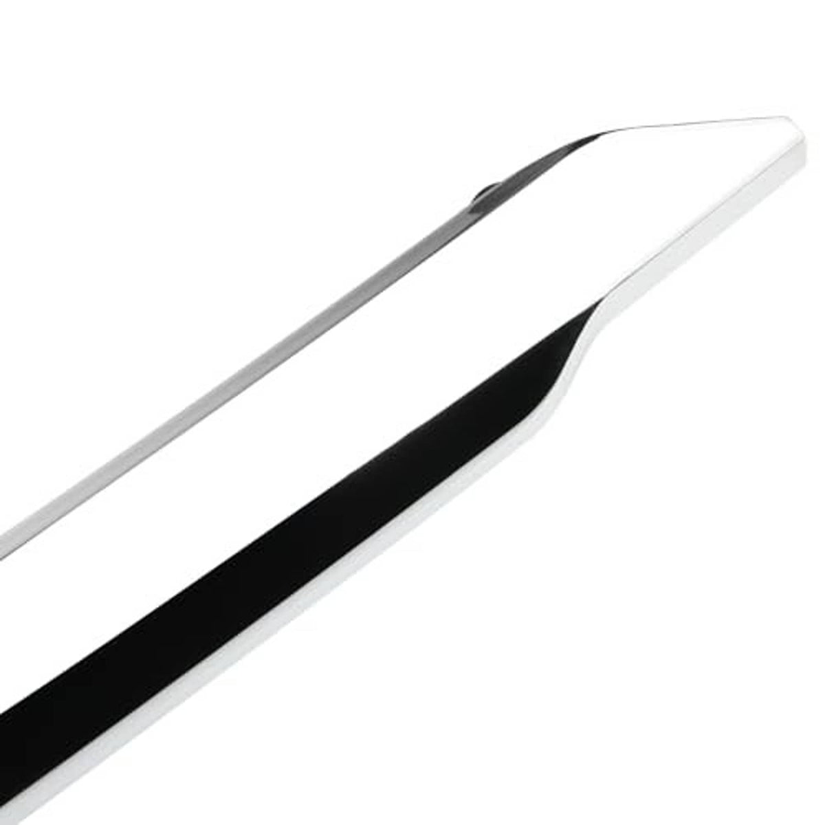 Front lower grille bar with black inner accent and silver outer frame.