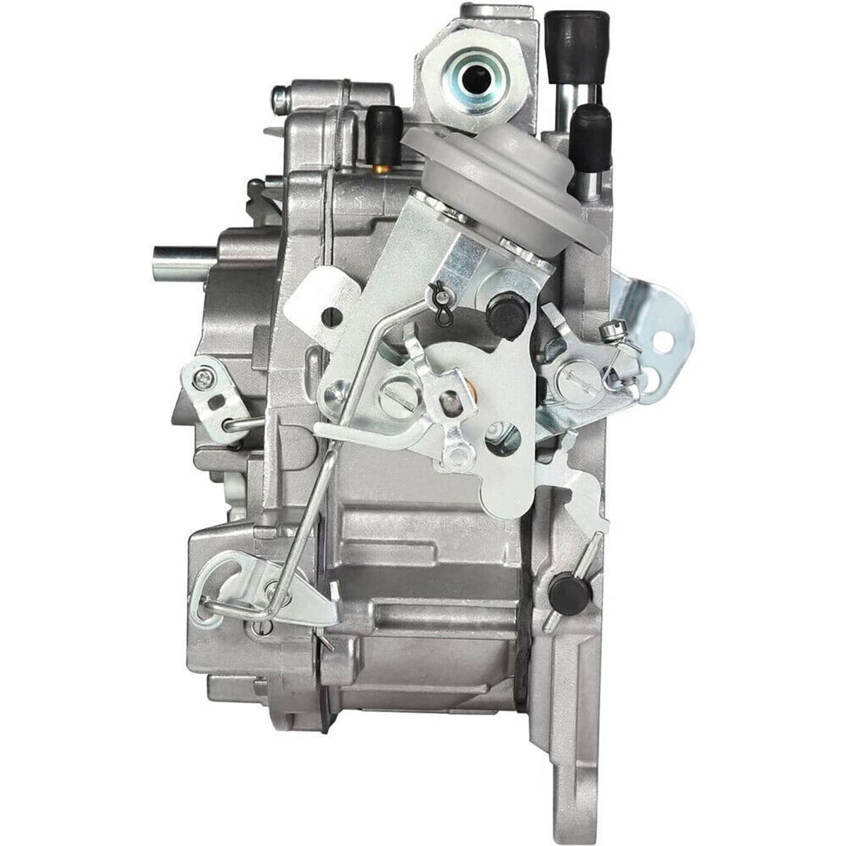 Rochester Quadrajet 4-barrel carburetor side view with choke housing