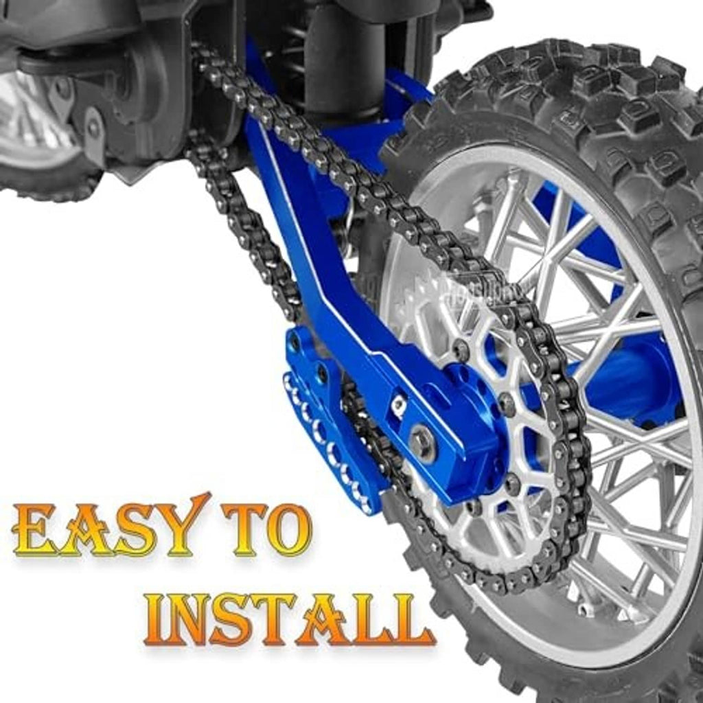 Rear hub chain sprocket and 36T silver sprocket mounted on motorcycle wheel