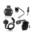 CDI ignition control module kit with wiring harness, connectors, relay, and spark plug-style lead