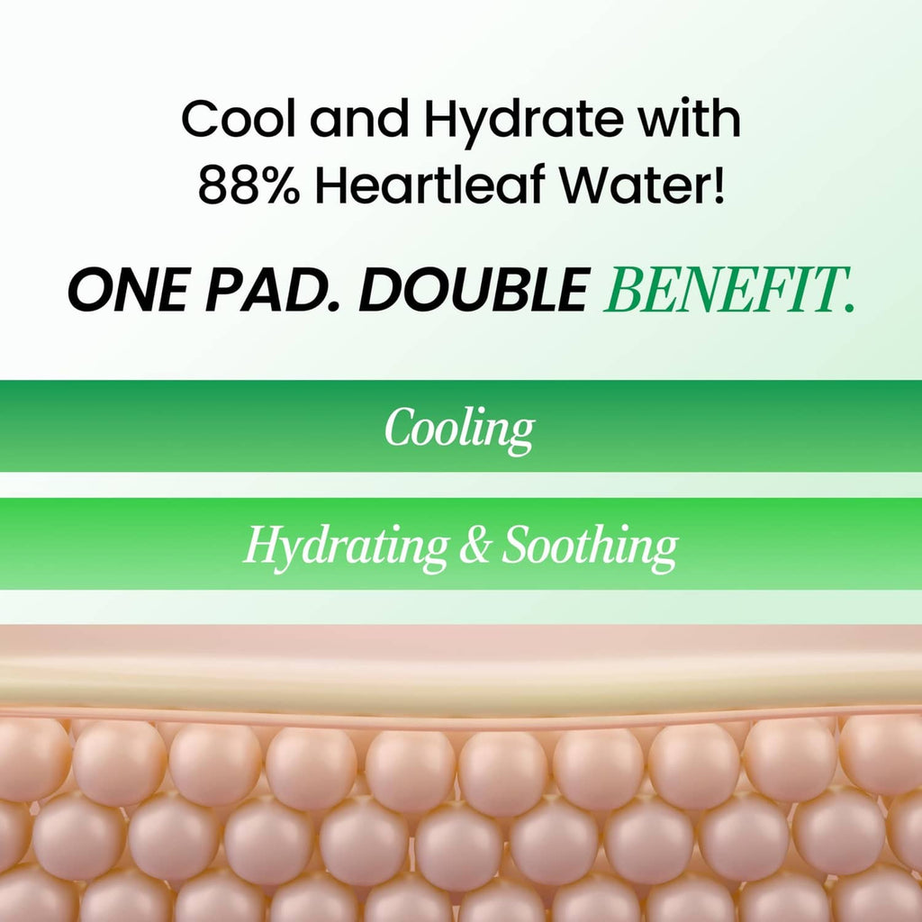 Skincare jar topped with a heart-shaped pad for cooling and hydration