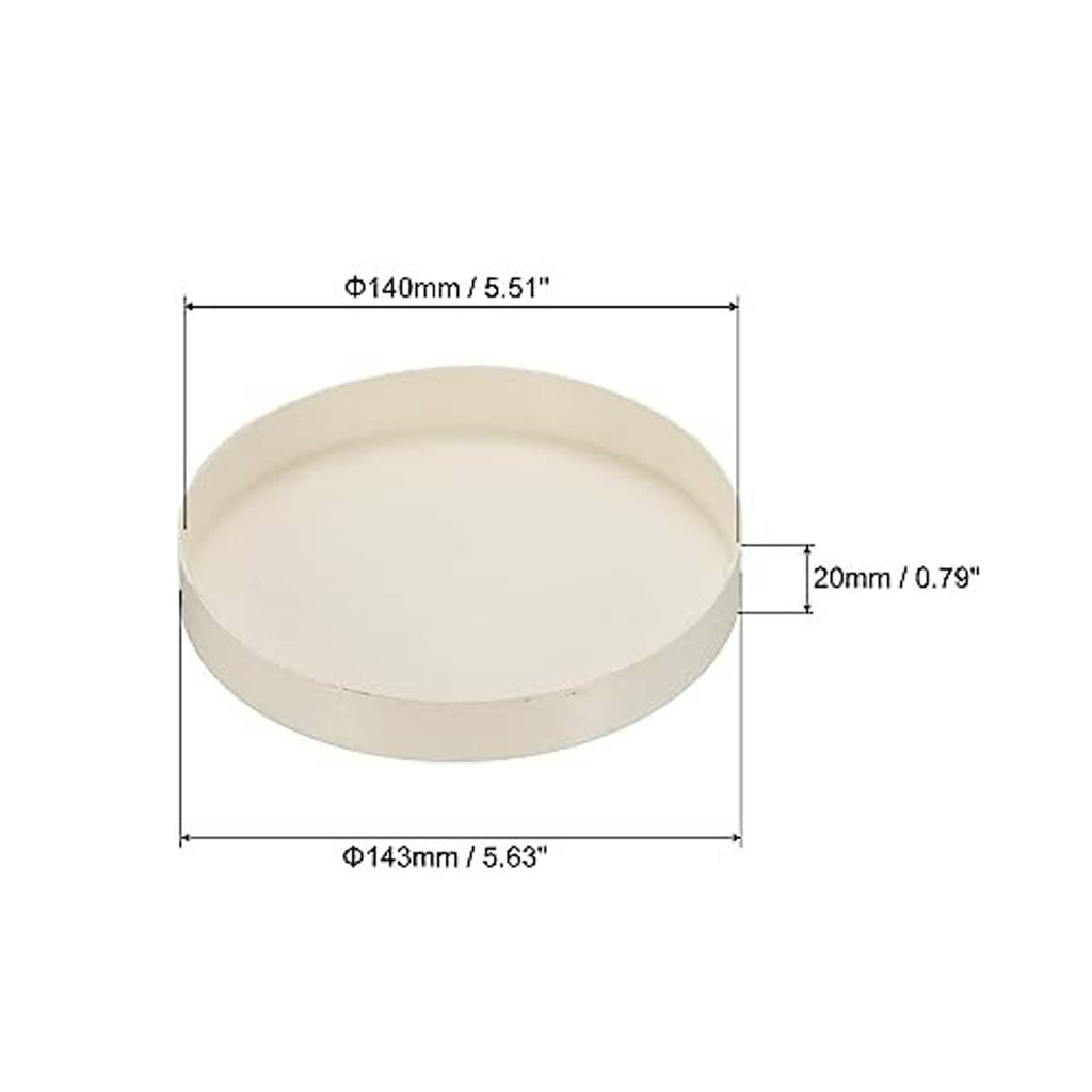 5.5 in PVC pipe end cap, off-white round plug with 20 mm thickness