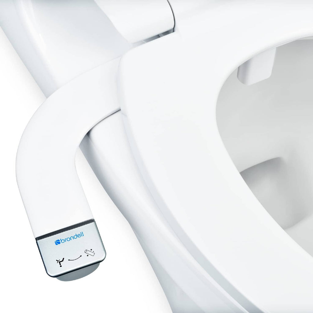 Brondell SimpleSpa SS-150 bidet seat attachment with control panel on white housing