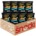 Pack of Stacy's Simply Naked pita chip bags, black packaging with blue flavor band
