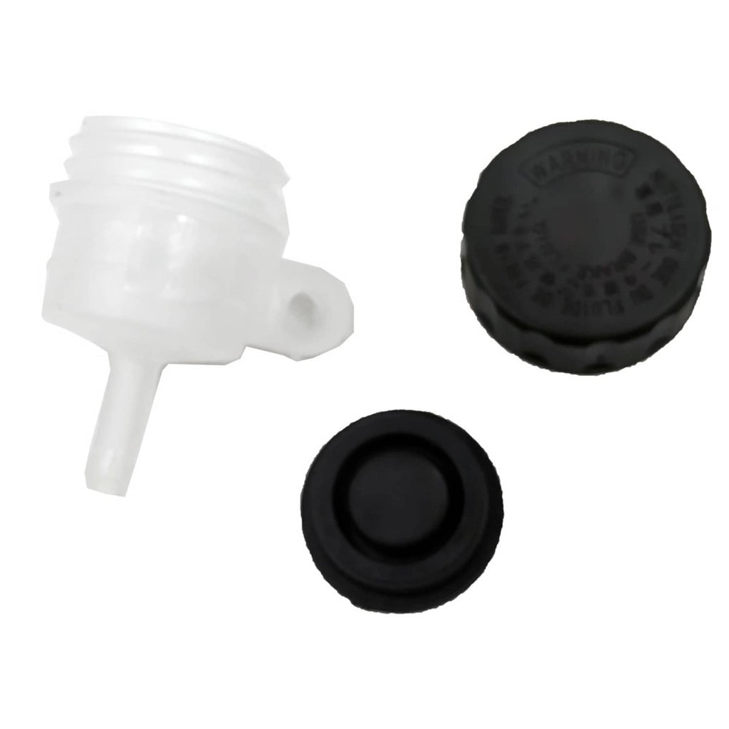 Brake fluid reservoir cap, black insert, and mounting seal grommet set