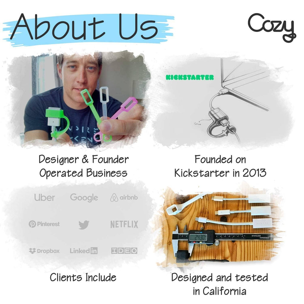 Cozy silicone charging and pencil covers in blue and green, with matching accessories