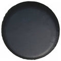 Universal spare tire cover in dark gray/black, round shape with smooth surface