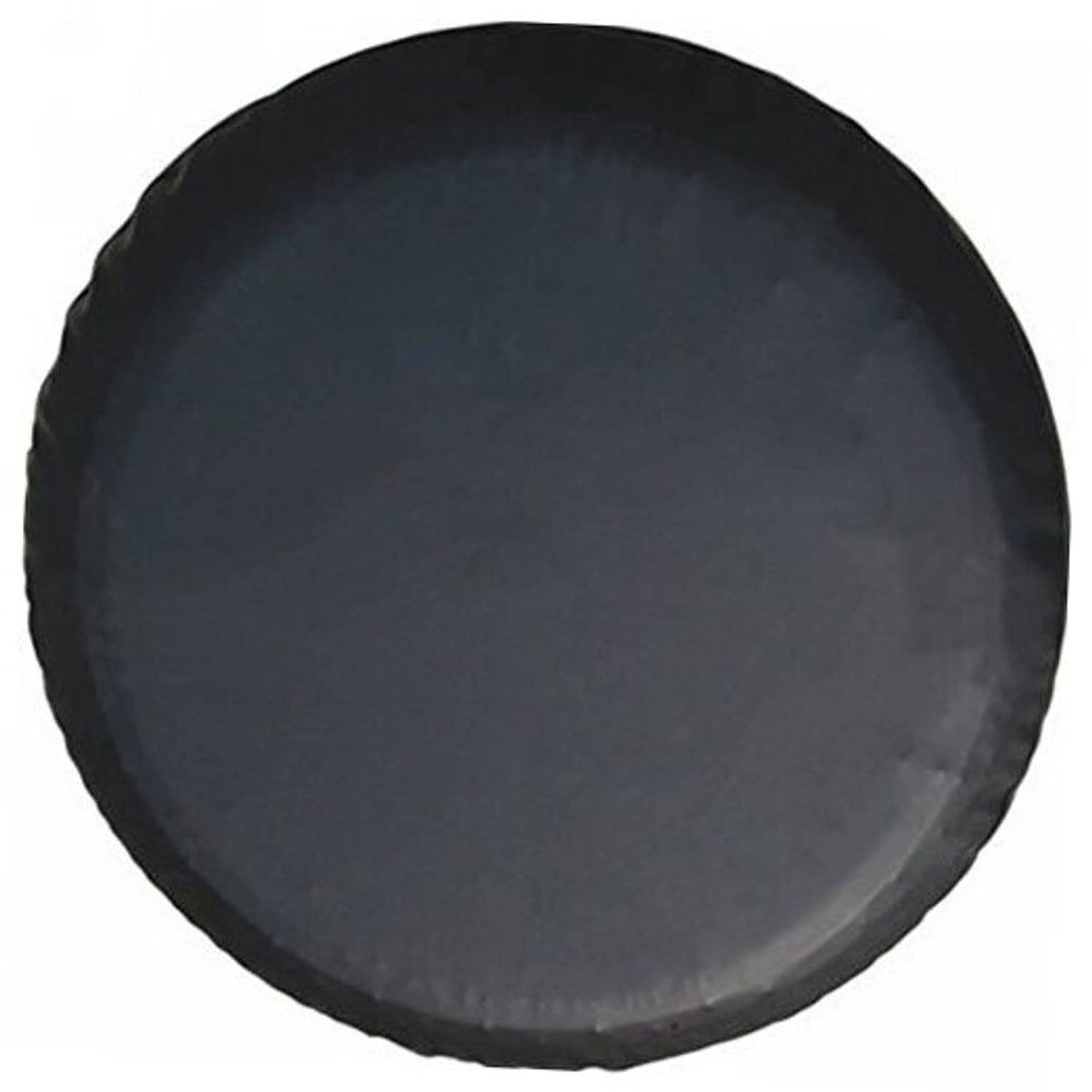 Universal spare tire cover in dark gray/black, round shape with smooth surface